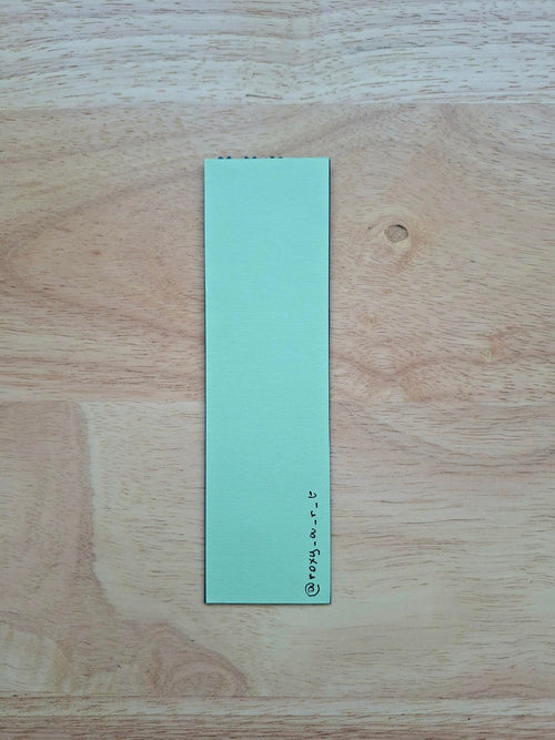 Blue Butterfly — Light Blue & Green Floral Bookmark
