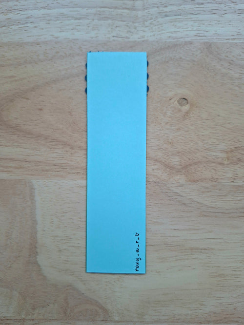 Bee Postage Stamp Bookmark — Blue & Green